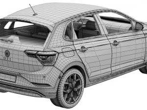 volkswagen polo gti 2022 Modelo 3D