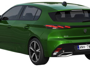 peugeot 308 hybrid 2022 3Dモデル