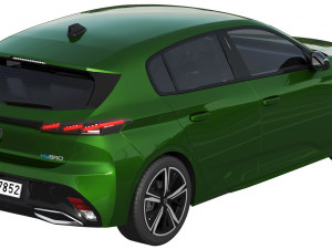 peugeot 308 hybrid 2022 3Dモデル