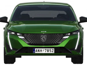 peugeot 308 hybrid 2022 3D Model