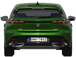 peugeot 308 hybrid 2022 3Dモデル
