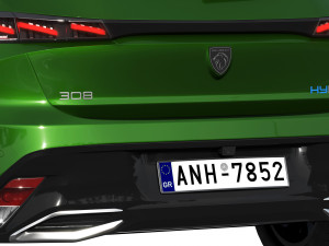 peugeot 308 hybrid 2022 3Dモデル