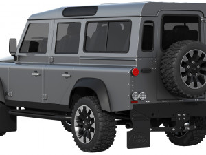 land rover defender works v8 4-door 2018 3D Модель