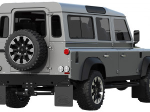 land rover defender works v8 4-door 2018 3D Модель