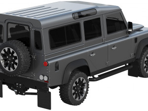 land rover defender works v8 4-door 2018 3D Модель