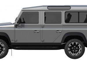 land rover defender works v8 4-door 2018 3D Модель