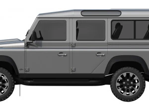 land rover defender funciona v8 4 puertas 2018 Modelo 3D