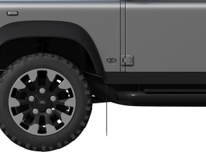 land rover defender works v8 4-door 2018 3D Модель