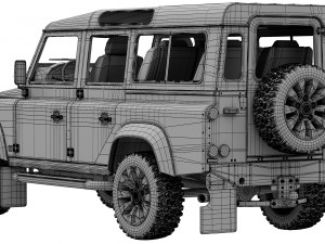 land rover defender works v8 4-door 2018 3D Модель