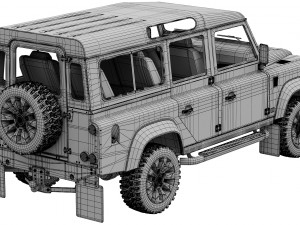 land rover defender works v8 4-door 2018 3D Модель
