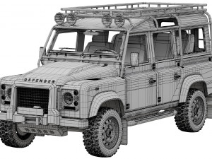 land rover defender works v8 trophy Modelo 3D