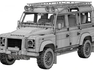 Land Rover Defender Works v8 трофей 3D Модель