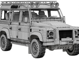 land rover defender works v8 trophy Modelo 3D
