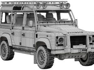 Land Rover Defender Works v8 трофей 3D Модель