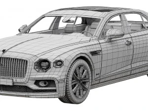 bentley flying spur hybrid 2022 3D Model