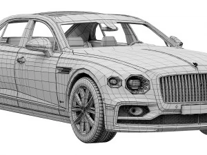 bentley flying spur hybrid 2022 3D Model