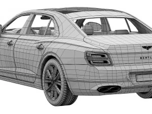 bentley flying spur hybrid 2022 3D Model