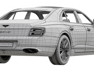 bentley flying spur hybrid 2022 Model 3D