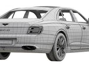 bentley flying spur hybrid 2022 3D Model