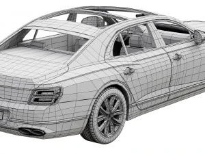 bentley flying spur hybrid 2022 3D Model