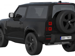 Land Rover Defender 90 V8 2022 3D Модель