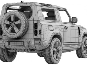 Land Rover Defender 90 V8 2022 3D Модель