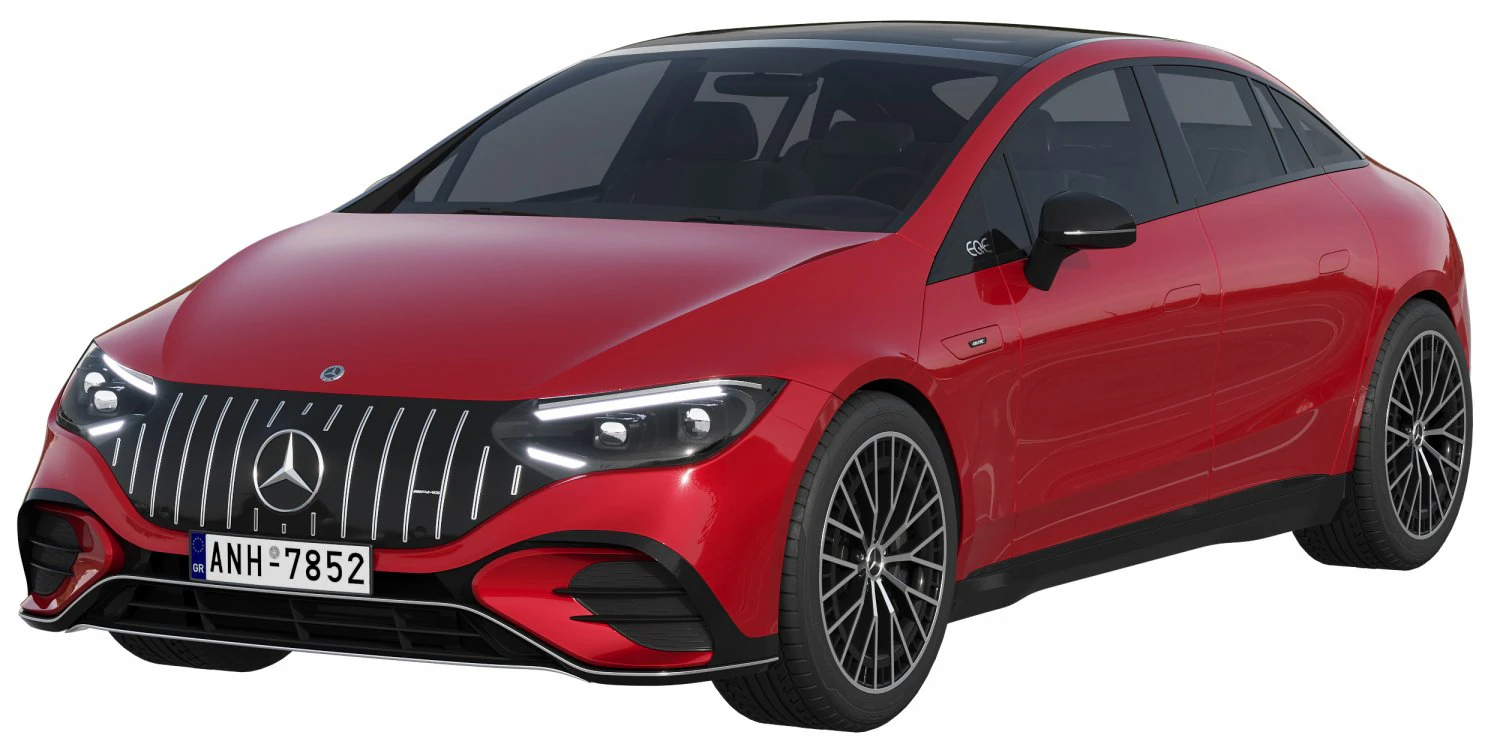 Mercedes-Benz EQE 53 AMG 3D Model .c4d .max .obj .3ds .fbx .stl .blend 