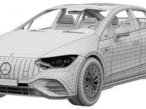 Mercedes-Benz EQE 53 AMG 3D Model