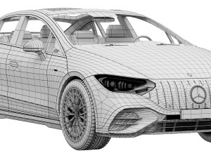 Mercedes-Benz EQE 53 AMG 3D 모델