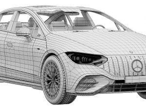 Mercedes-Benz EQE 53 AMG 3D Model