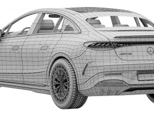 Mercedes-Benz EQE 53 AMG 3D Model