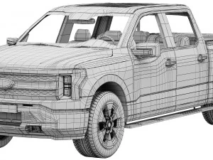 Ford-F-150 Lightning 2022 3D Model