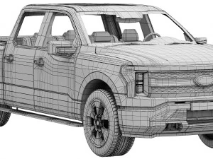 Ford-F-150 Lightning 2022 3D Model
