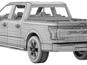 Ford-F-150 Lightning 2022 3D Model