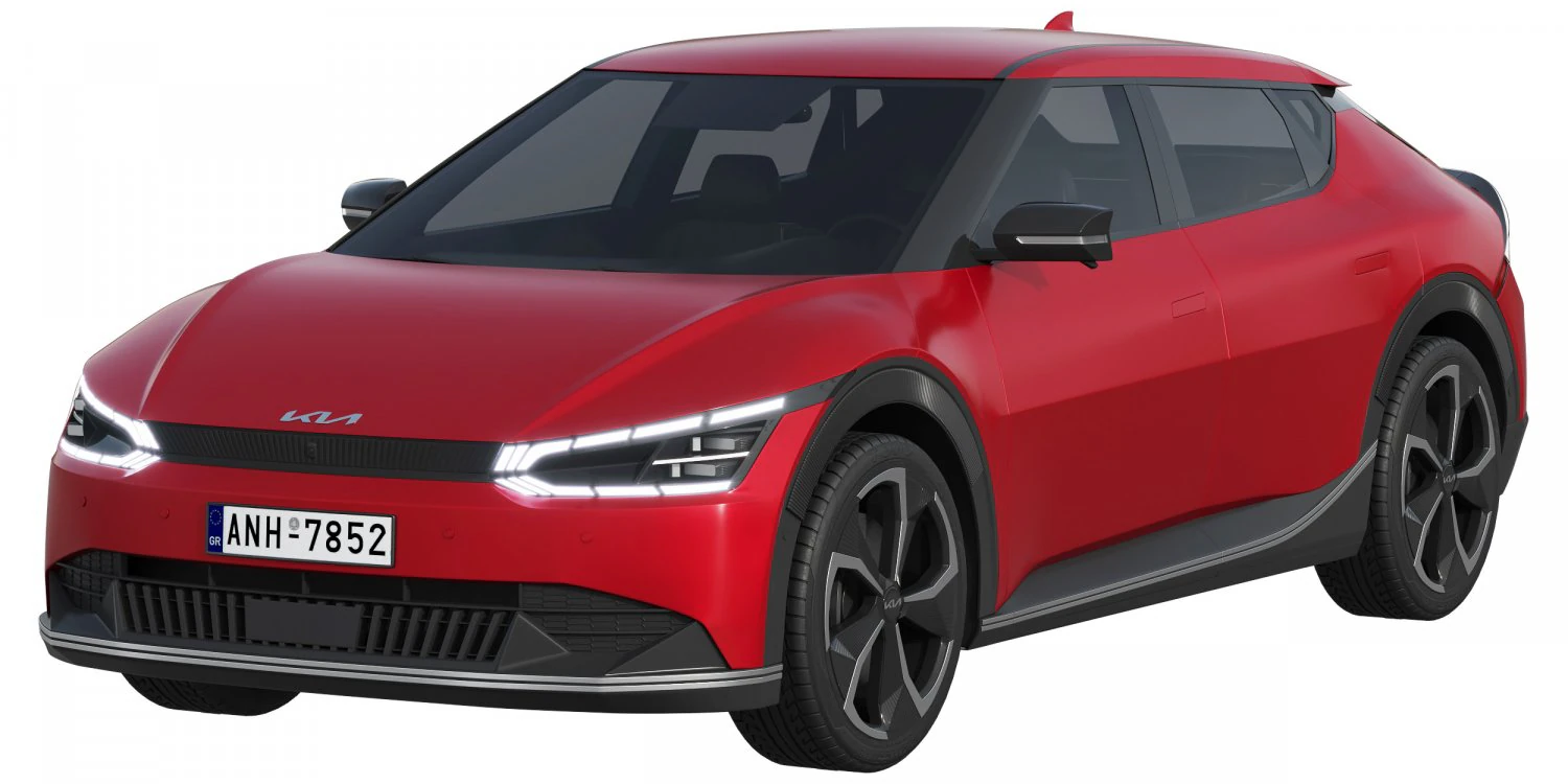Kia EV6 AIR 2022 3D Model .c4d .max .obj .3ds .fbx .stl .blend 