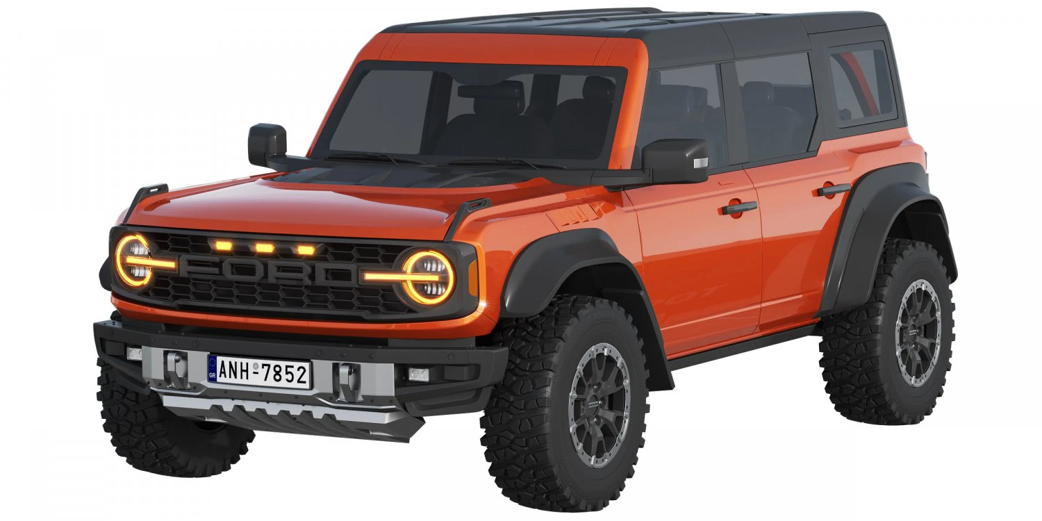 Ford-Bronco Raptor 2022 3D Model .c4d .max .obj .3ds .fbx .stl .blend