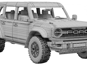 Ford-Bronco Raptor 2022 3D Модель