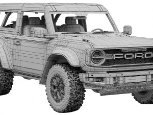Ford-Bronco Raptor 2-door 2022 3D 模型