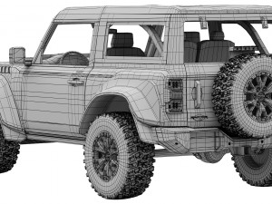 Ford-Bronco Raptor 2-door 2022 3D 模型