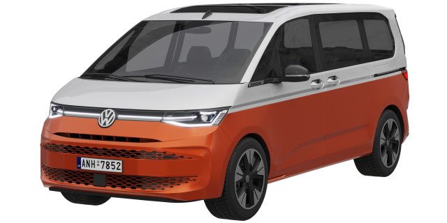 Volkswagen Multivan 2022 Model 3D .c4d .max .obj .3ds .fbx .stl .blend 