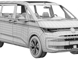Volkswagen Multivan 2022 3D Model