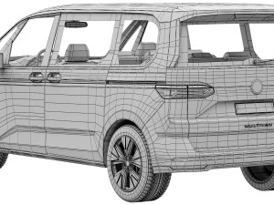 Volkswagen Multivan 2022 3D Model
