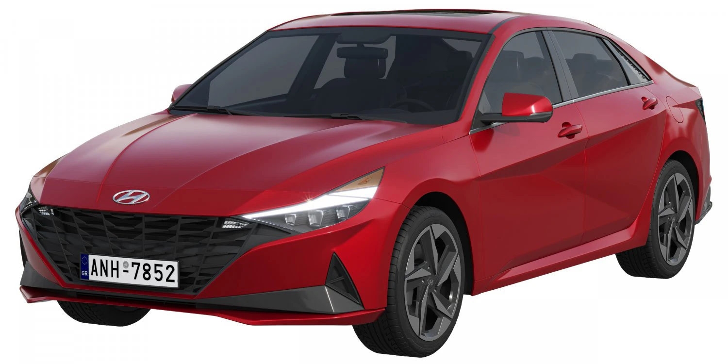 Hyundai Elantra 3D Model .c4d .max .obj .3ds .fbx .stl .blend 
