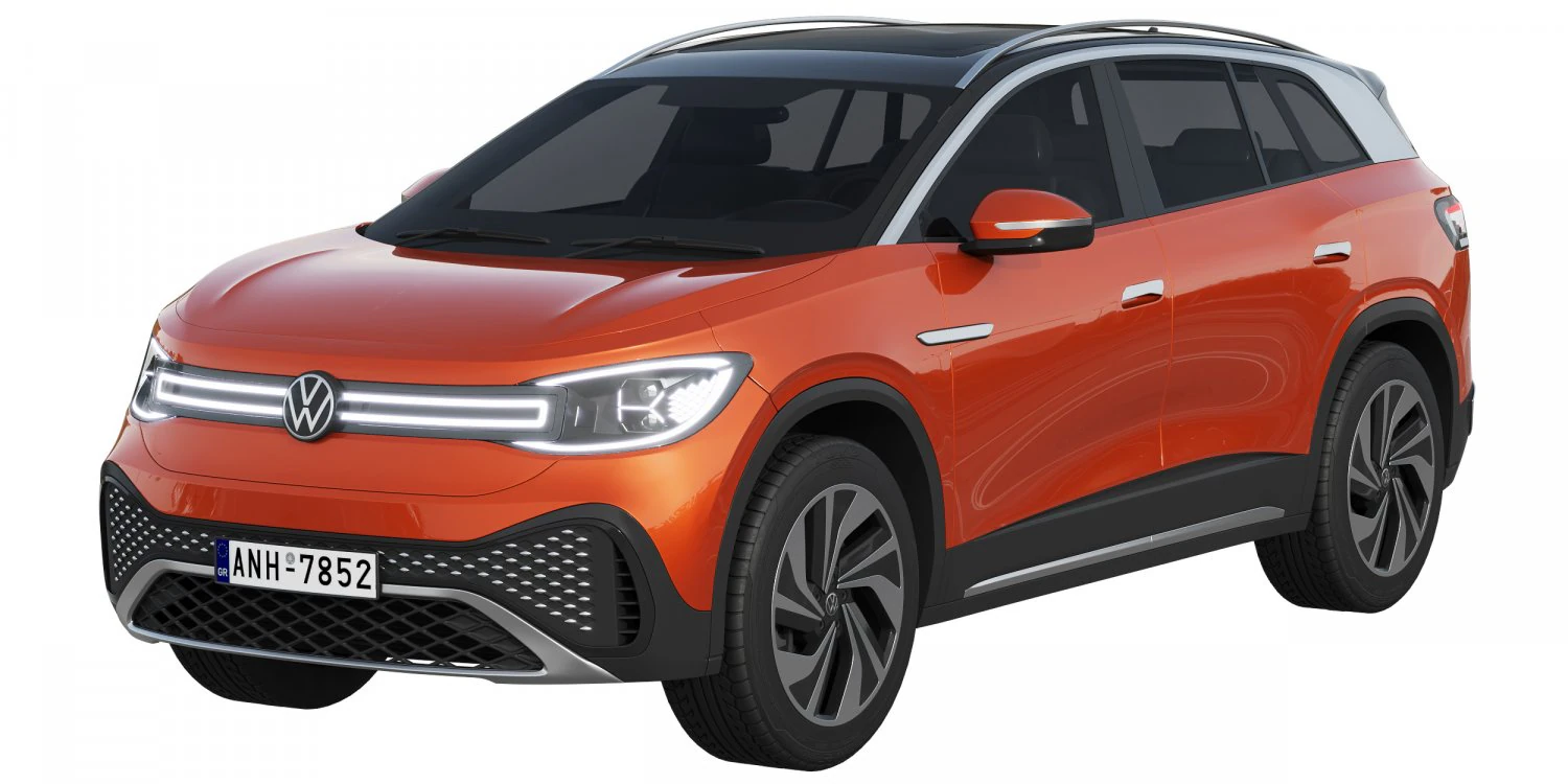 Volkswagen ID6 CROZZ 2022 3D Model .c4d .max .obj .3ds .fbx .stl .blend 