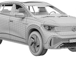 Volkswagen ID6 CROZZ 2022 3D Model