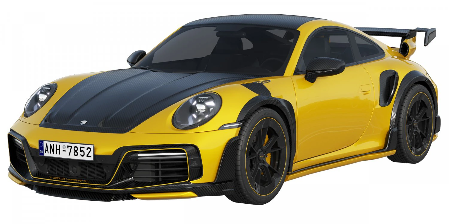 Porsche 911 TECHART GTstreet R 2022 3D Model .c4d .max .obj .3ds .fbx .stl .blend 