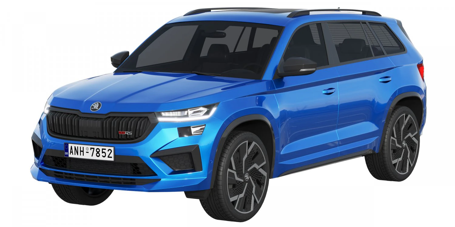 Skoda KODIAQ RS 2022 3D Model .c4d .max .obj .3ds .fbx .stl .blend 