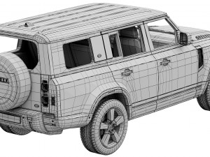 Land Rover Defender 130 2023 3D Model
