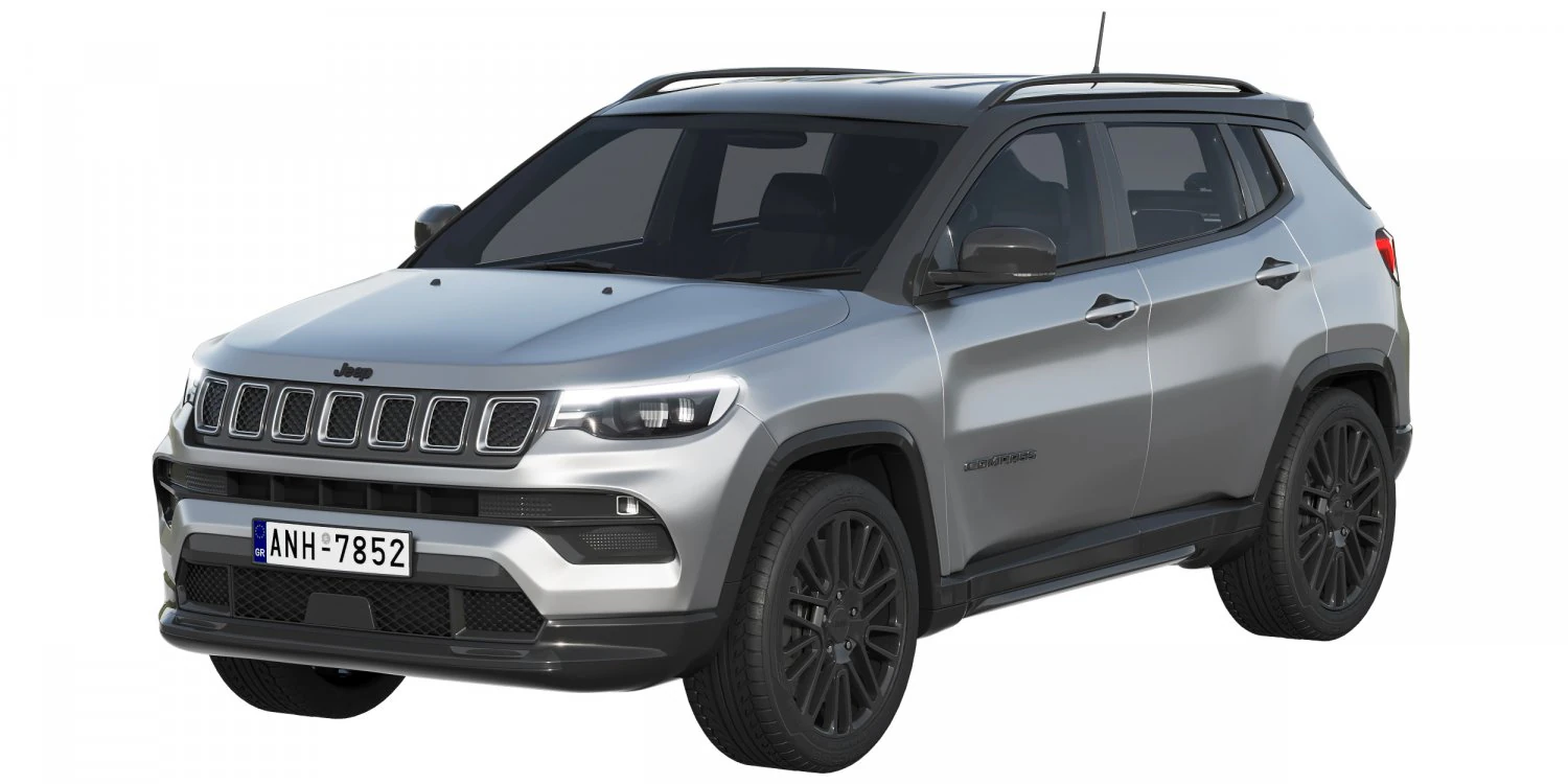 Jeep Compass 2022 3D Model .c4d .max .obj .3ds .fbx .stl .blend 