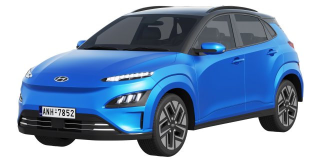Hyundai KONA electric 2022 3D Model .c4d .max .obj .3ds .fbx .stl .blend 